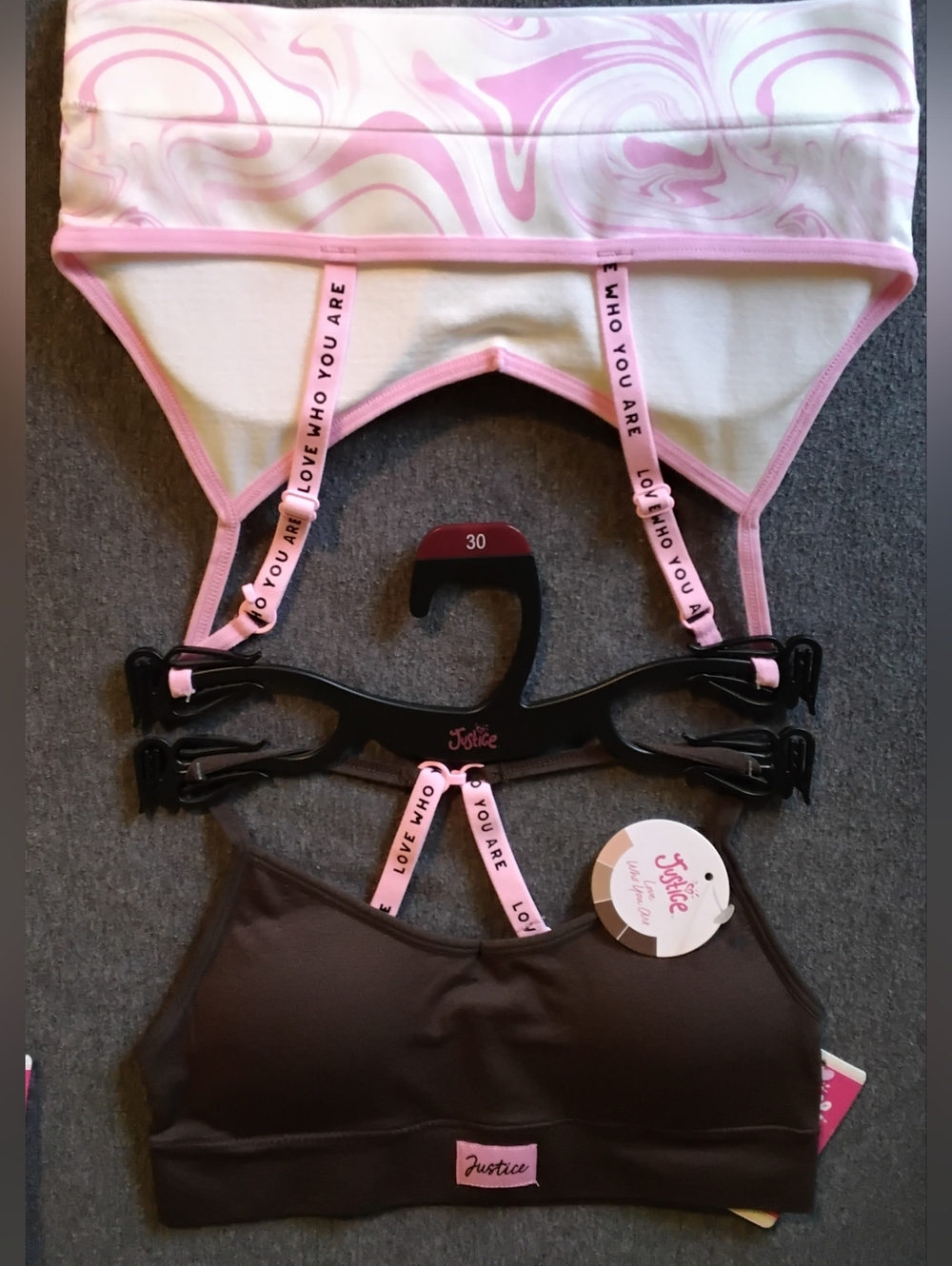 Justice Girls Training Bra Bundle Size 30 NWT Seamless Racerback 2-Pack - Picture 2 of 4